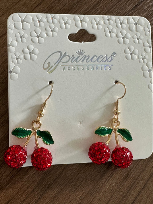 Princess Accessories Cherry 🍒 Gold earrings