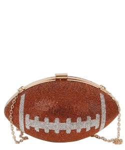 NEW Rhinestone Bling orders Football Clutch Purse