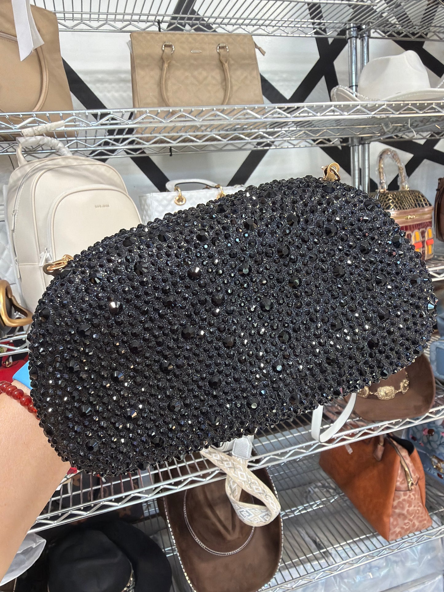 Black Crystal Clutch