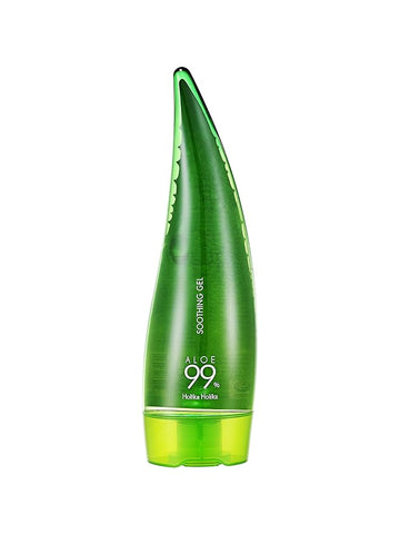 Holika Holika Aloe 99% Soothing Gel, 8.5 Ounce, 250ml - No Sticky 99% Aloe Vera Sunburn Relief - Moisturizing, Fast Absorbing