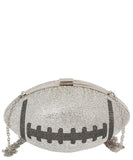 Rhinestone Bling Football Clutch