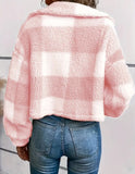 Pink Long Sleeve Winter Thermal Coat