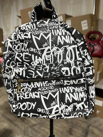 Becky BLACK Graffiti Backpack
