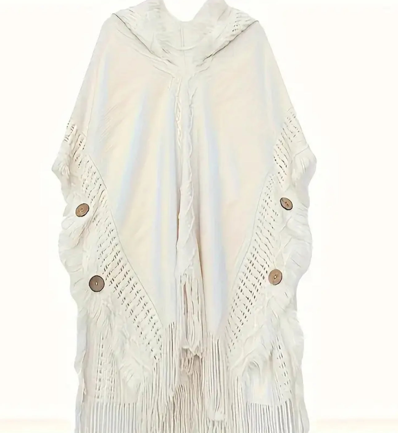 Soft Knitted Stylish Tassel Cape Shaw -one size fits all