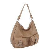 Buckle Flap Pocket Shoulder Bag Hobo CMS057-Z