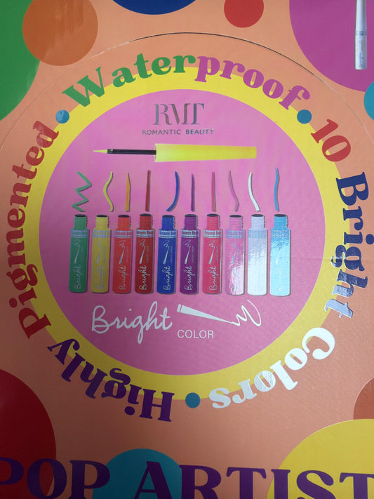 Waterproof, bright color liners claims