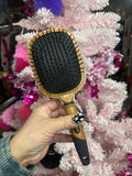 Square Silver Rhinestone Hair Brush