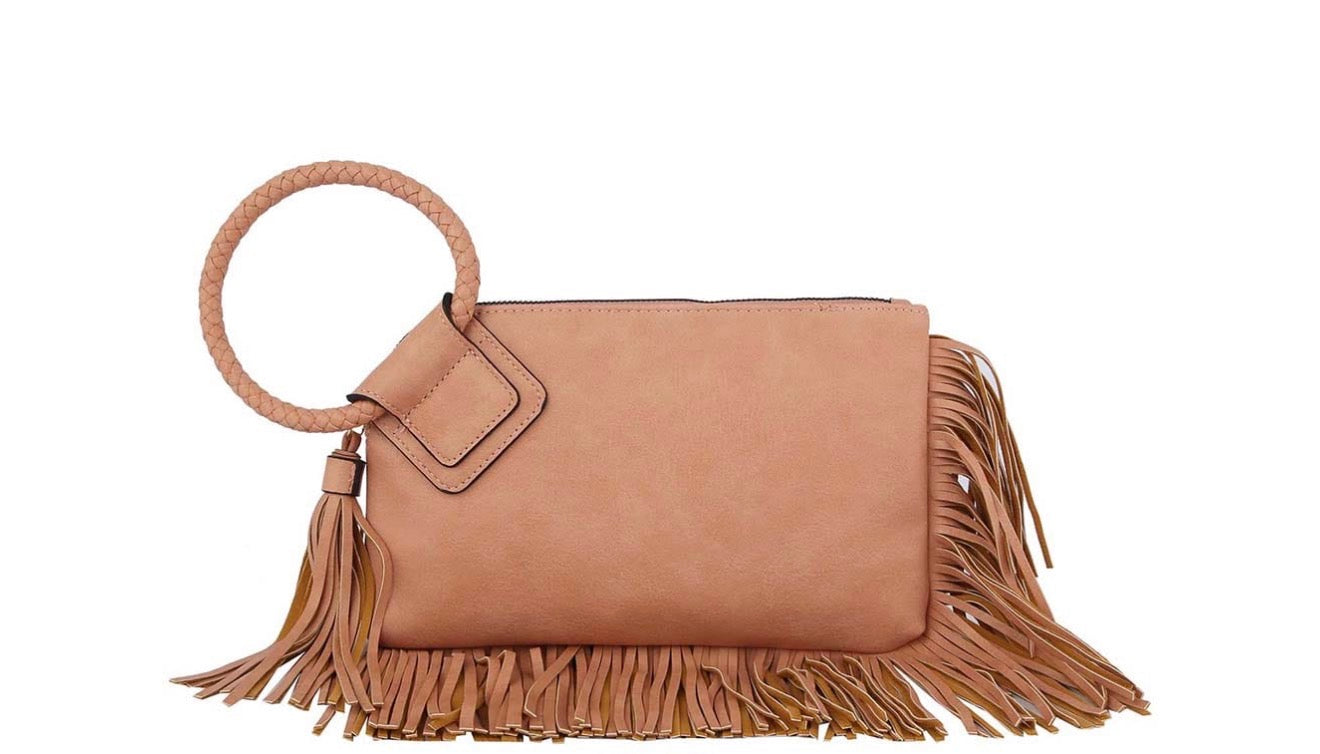 Fringe Cuff Clutch Tassel Wristlet Clutch JY-0378