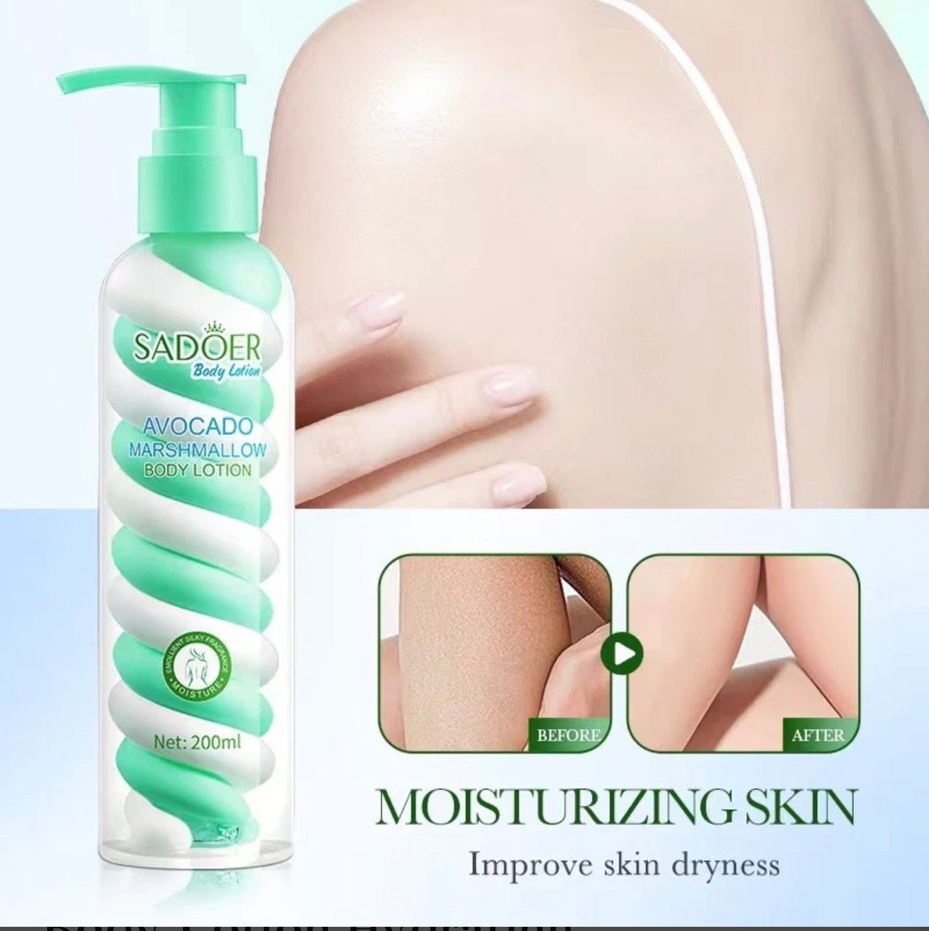 Sadoer Marshmallow Avocado Body Lotion Hydrating