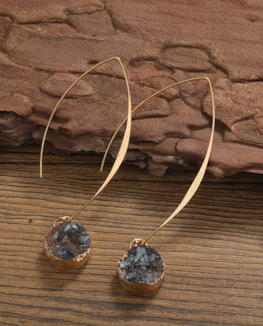 Blue stone earrings