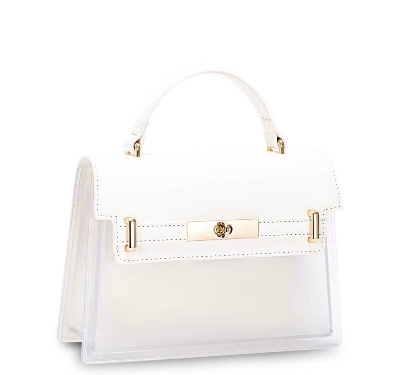 David Jones Transparent PVC Satchel Bag CM7449