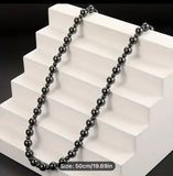 Black Hematite Beaded Necklace