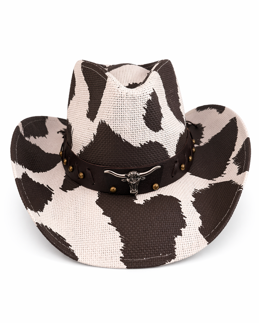 Wild West Cow Print Statement Hats