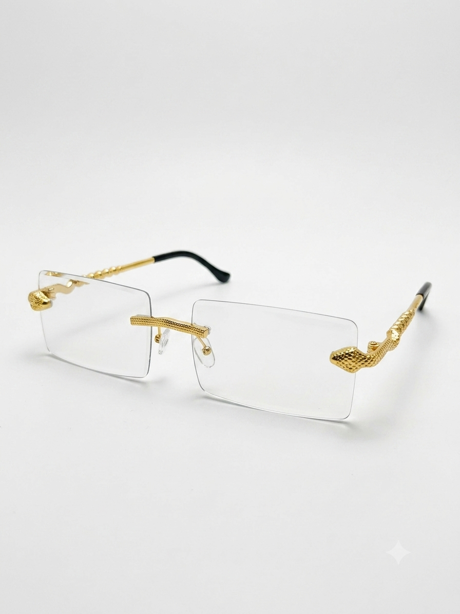 Carter Rimless Sunglasses – UV400 Protection Gold Frame