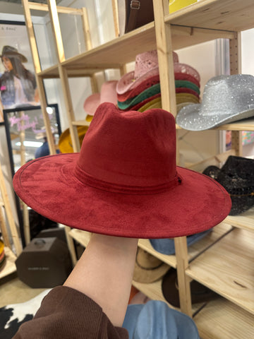 Rancher hat in burgundy