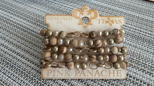 Honey Brown and Gold Stack (Austrian Crystals)