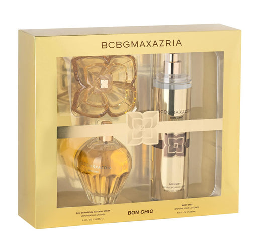 BCBGMAXAZRIA Bon Chic 2 Piece Fragrance Giftset for Women - (3.4oz/100ml EDP Perfume + 8oz/236ml Body Mist)