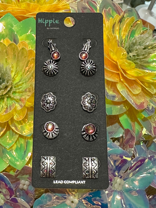 Hippie earrings 5 pcs