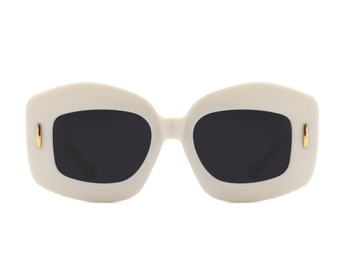 Women Square Thick Frame Retro Chunky Fashion Sunglasses