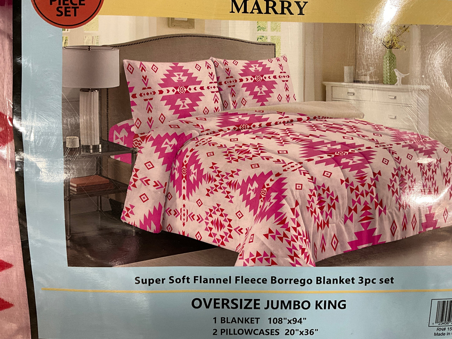 Marry Borrego 3pc Set Blanket- Oversize Jumbo King