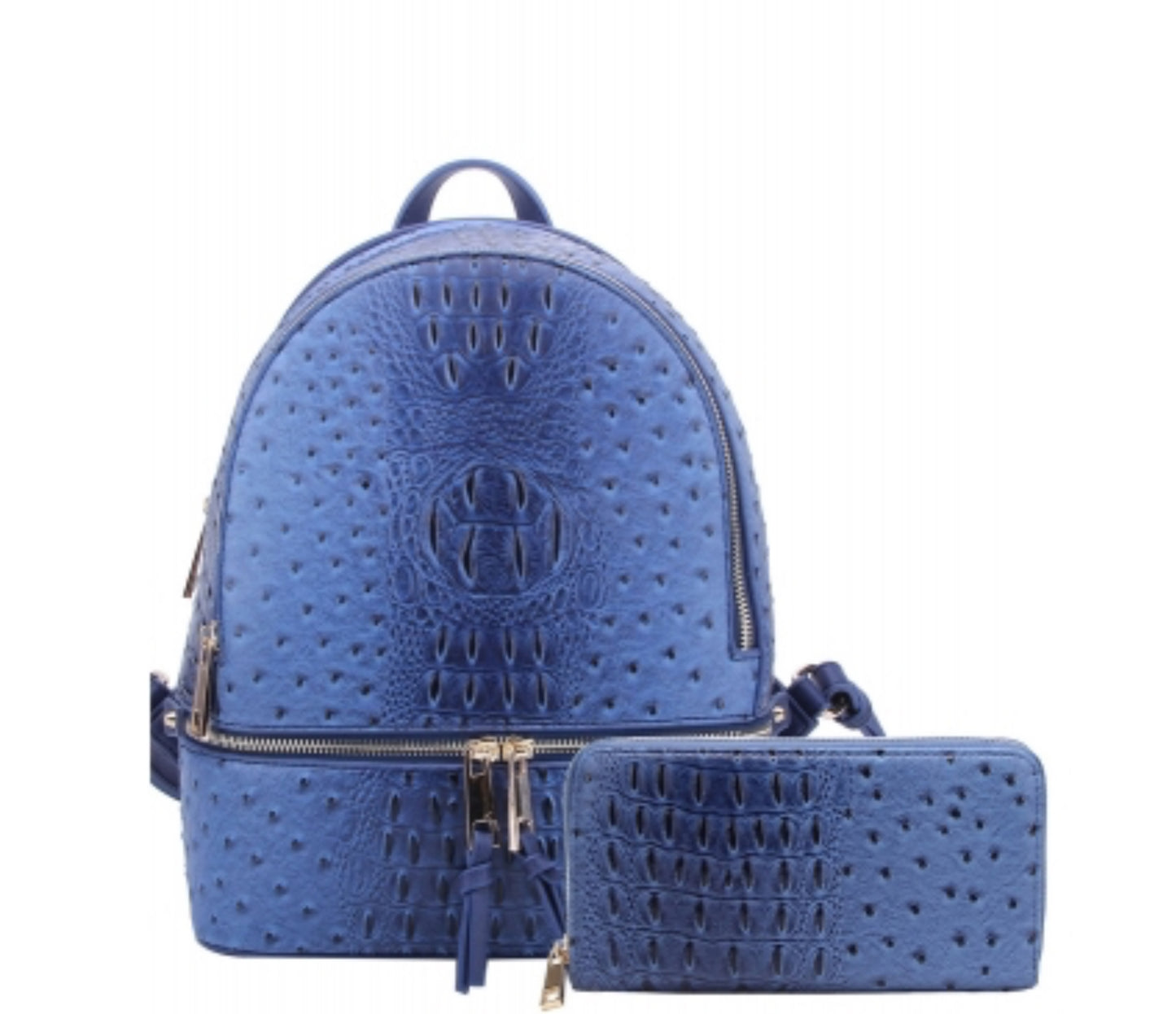 HOUSTON Ostrich Croc 2-in-1 Backpack
