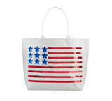 RED 4TH OF JULY SPARKLE TOTE BAG