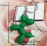 Matte Colors Kawaii Cartoon Balloon Dog Keychains