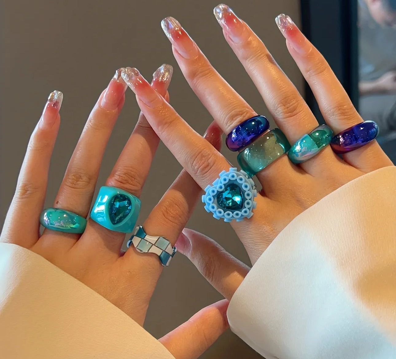 8 pcs Y2K Rings