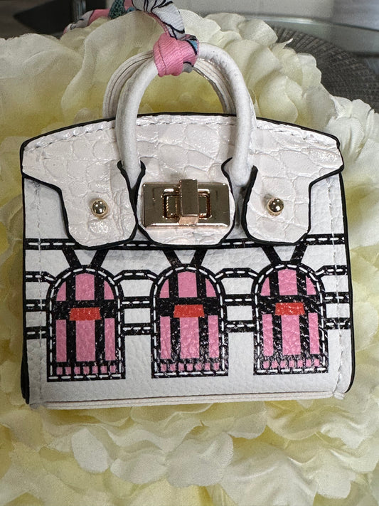 Cute Mini Bag Charm White