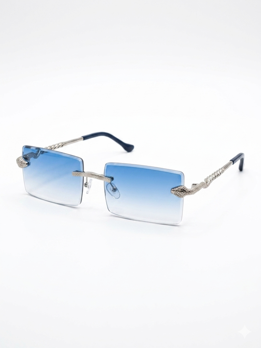 Carter Rimless Sunglasses – UV400 Protection Silver Frame
