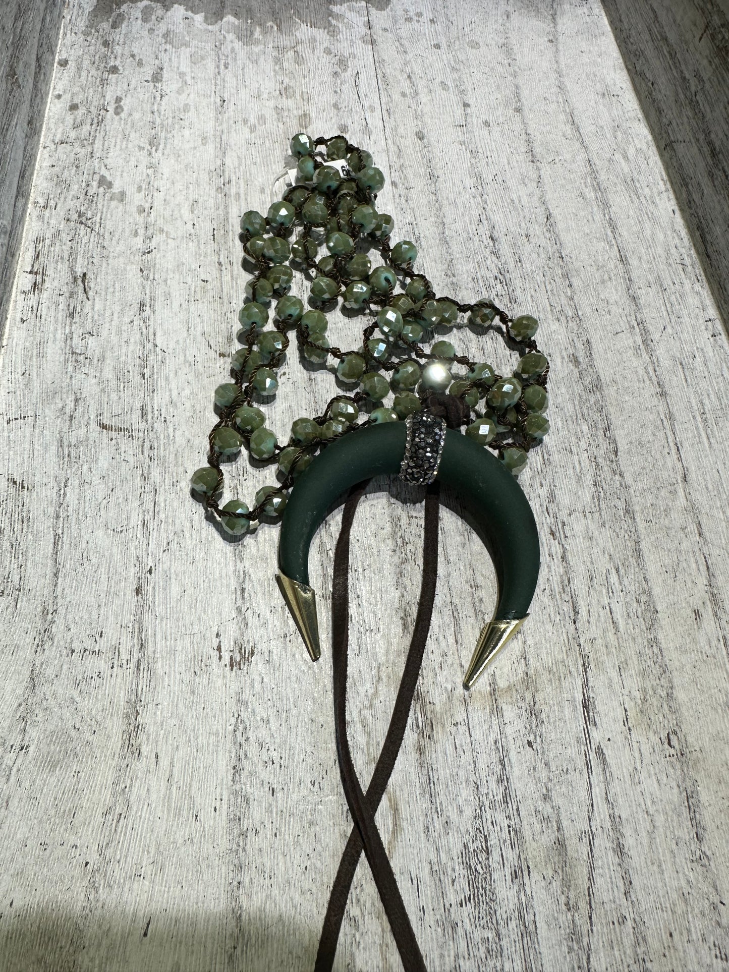 Green moon pendant