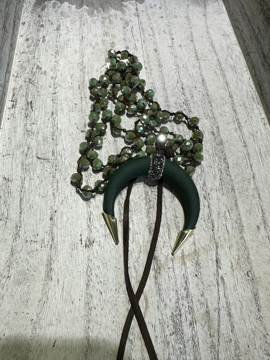 Green moon pendant