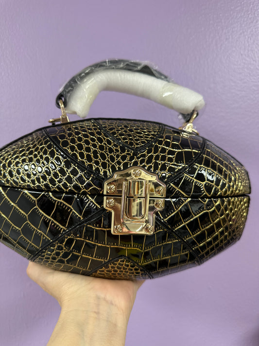 Croco Leather Football Bag S – 1058