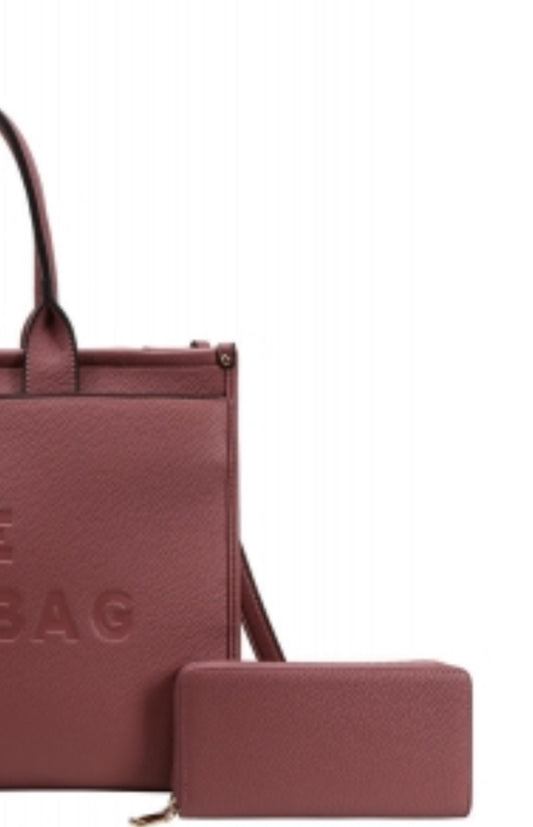 Large Tote Handbag Wallet Set 1148W