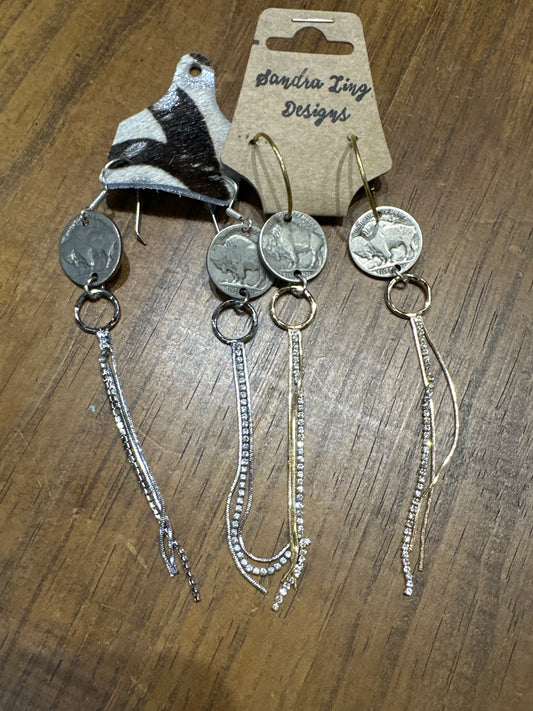Buffalo dangling earrings