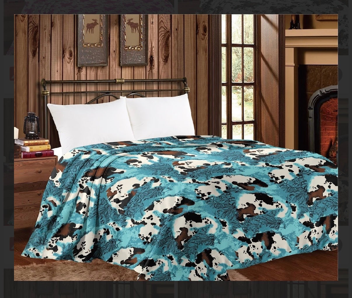 LISA COW PRINT - KING MIA BLANKET