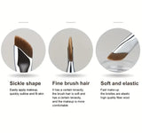 2 pcs Brush Knife Edge Makeup Brush Liquid Eyeliner Brush Ultra Thin Fine Oblique Angle Flat Head Eyebrow Brush