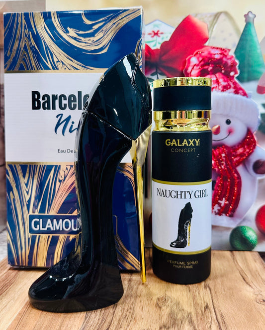 ✨ Barcela Night + Naughty Girl Duo – Perfume & Body Spray Set 40% OFF