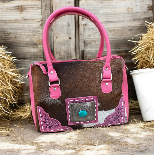 PINK SPEEDY COWHIDE CONCHOS