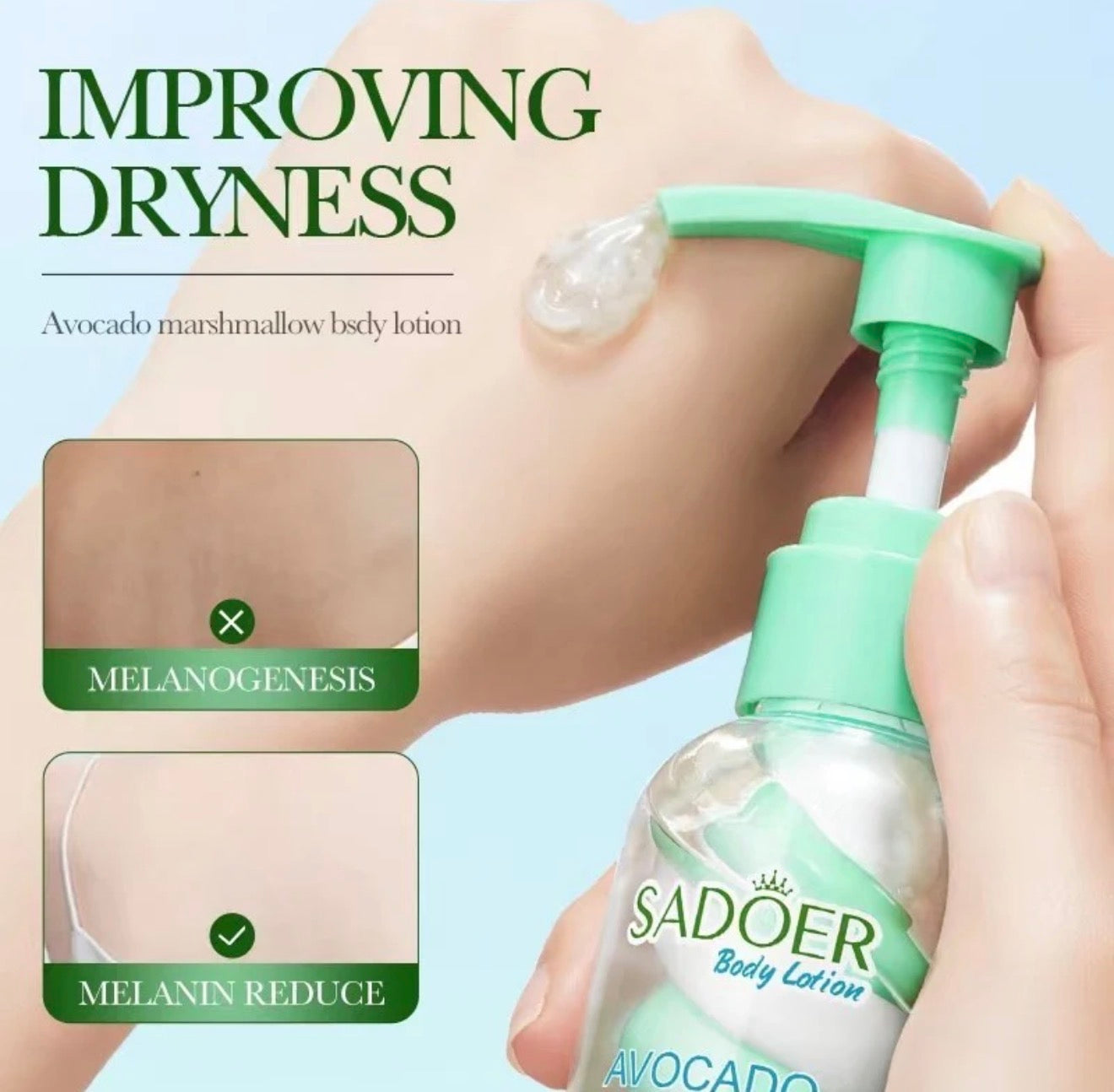 Sadoer Marshmallow Avocado Body Lotion Hydrating
