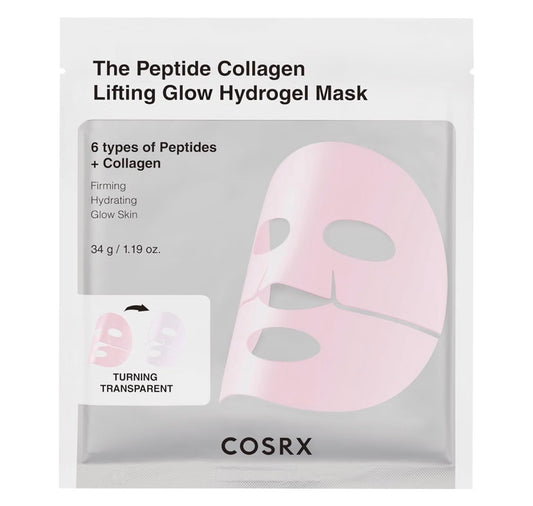 COSRX Pink Peptides Collagen Lifting Glow Hydrogel Face Masks Skincare 1EA