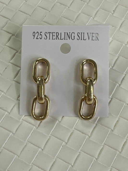 Gold  links Earrings