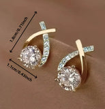 Golden-Tone Cross-Stud Earrings