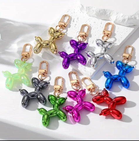 Kawaii Cartoon Balloon Dog Keychains