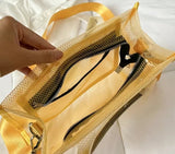 TOTE BAG pvc Transparent Tote Bag for Women, Zipper Fashion Tote Bag