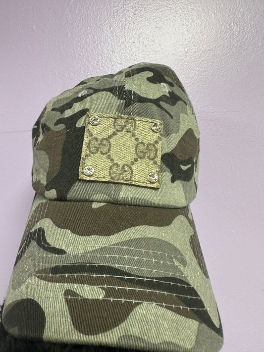 GG CAMO BROWN & GREY BASEBALL CAP
