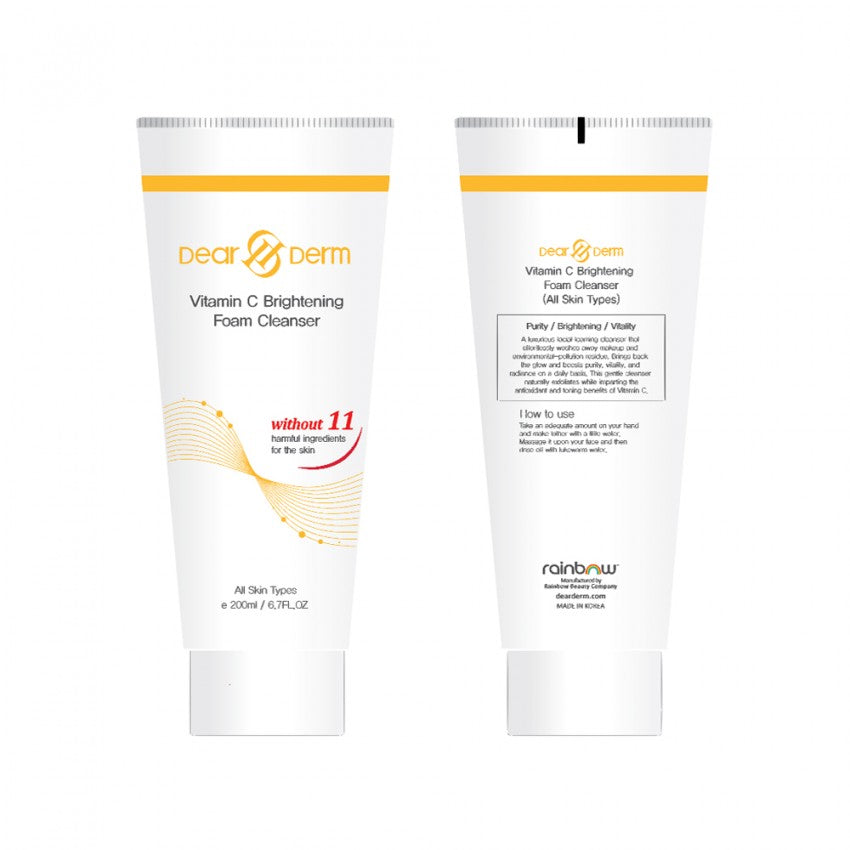 DEARDERM VITAMIN C BRIGHTENING MOISTURIZING FOAM CLEANSER