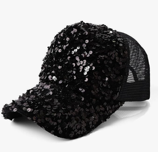 Sequined Baseball Cap