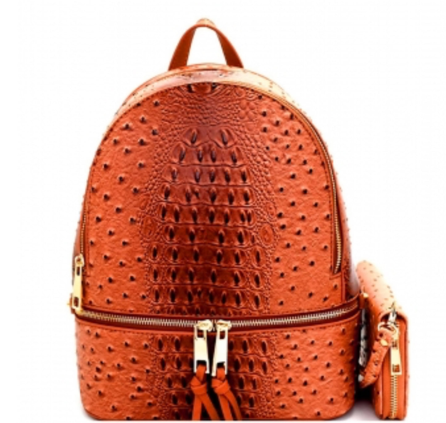 HOUSTON Ostrich Croc 2-in-1 Backpack