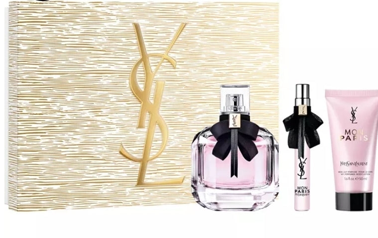 Mon Paris 3 pc. Eau de Parfum Fragrance, Travel Spray, and Body Lotion Gift Set